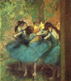 Edgar Degas Dancers in Blue china oil painting image